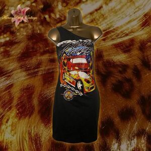 Forever 21 One Shoulder Mini Dress with Racing Car Graphic Mini Dress